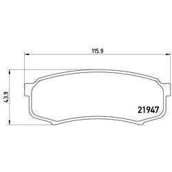 Brake Pad Set BREMBO P83024 OE Ref 4605A458
