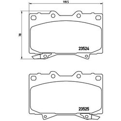 Brake Pad Set BREMBO P83048 OE Ref 0446560140
