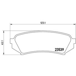 Brake Pad Set BREMBO P83049 OE Ref 0446660030