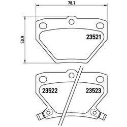 Brake Pad Set BREMBO P83052 OE Ref 0446652010
