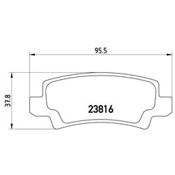 Brake Pad Set BREMBO P83065 OE Ref 0446602040