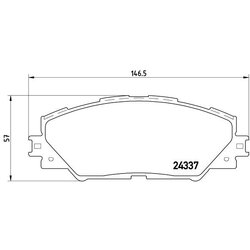 Brake Pad Set BREMBO P83071 OE Ref 044650R031