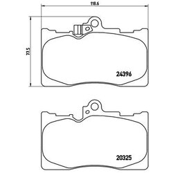 Brake Pad Set BREMBO P83072 OE Ref 044653040079
