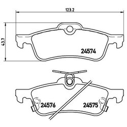 Brake Pad Set BREMBO P83087 OE Ref 044660D010
