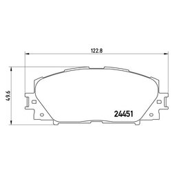 Brake Pad Set BREMBO P83106 OE Ref 044650W141