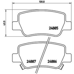 Brake Pad Set BREMBO P83112 OE Ref 0446605041