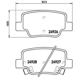 Brake Pad Set BREMBO P83114 OE Ref 044660F011