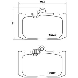 Brake Pad Set BREMBO P83131 OE Ref 044653051079