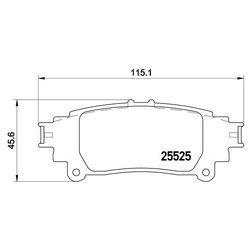 Brake Pad Set BREMBO P83132 OE Ref 0446630280