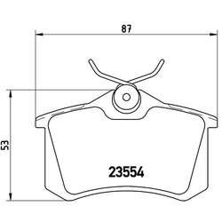 Brake Pad Set BREMBO P85017 OE Ref 191615415A