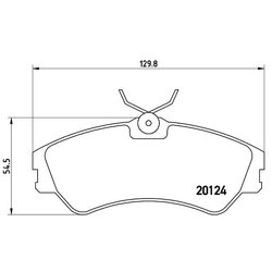 Brake Pad Set BREMBO P85028 OE Ref 701698151C