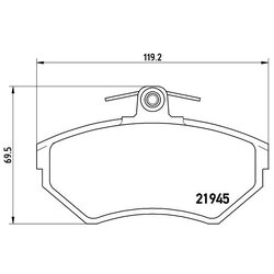Brake Pad Set BREMBO P85032 OE Ref 1HM698151A
