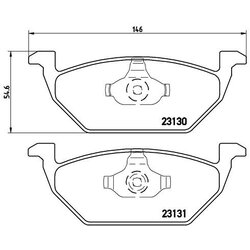 Brake Pad Set BREMBO P85041X OE Ref 1J0698151
