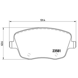 Brake Pad Set BREMBO P85057 OE Ref 6Q0698151A