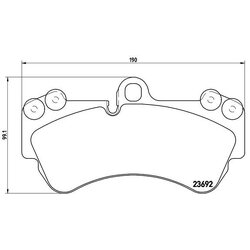 Brake Pad Set BREMBO P85069 OE Ref 7L0698151B