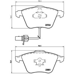 Brake Pad Set BREMBO P85084 OE Ref 4E0698151M