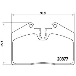 Brake Pad Set BREMBO P85094 OE Ref 8A0698451A
