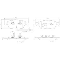 Brake Pad Set BREMBO P85102 OE Ref 4E0698151A