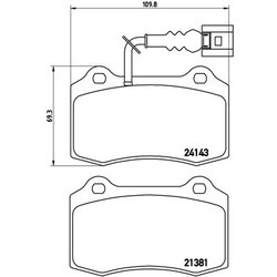 Brake Pad Set BREMBO P85104 OE Ref 1ML698151