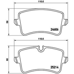 Brake Pad Set BREMBO P85118 OE Ref 4G0698451H