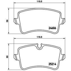 Brake Pad Set BREMBO P85119 OE Ref 4G0698451C