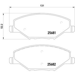 Brake Pad Set BREMBO P85121 OE Ref 6RU698151A