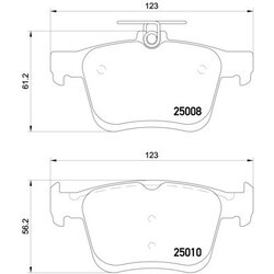 Brake Pad Set BREMBO P85125E OE Ref 5Q0698451C