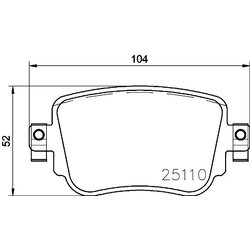 Brake Pad Set BREMBO P85140 OE Ref 5Q0698451AL