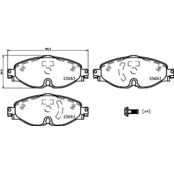 Brake Pad Set BREMBO P85147 OE Ref 2K5698151A