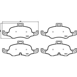 Brake Pad Set BREMBO P 85 160X OE Ref 8S0698151A