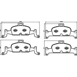 Brake Pad Set BREMBO P85164 OE Ref 4K0698151E