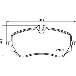 Brake Pad Set BREMBO P85172 OE Ref 65508206005