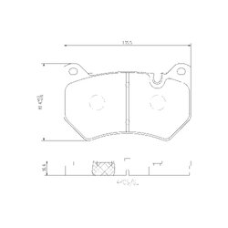 Brake Pad Set BREMBO P85177 OE Ref 80A698151H
