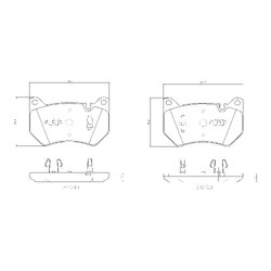 Brake Pad Set BREMBO P85181 OE Ref 80A698151F
