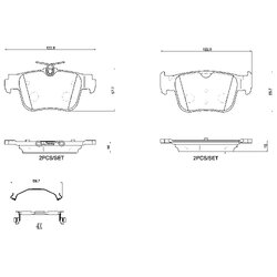 Brake Pad Set BREMBO P85184 OE Ref VWN3CA2D390GA