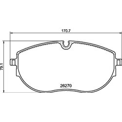 Brake Pad Set BREMBO P85188 OE Ref 7LA698151C
