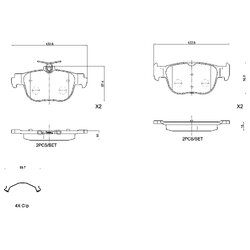 Brake Pad Set BREMBO P85189 OE Ref 5WA698451G