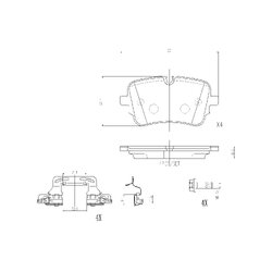 Brake Pad Set BREMBO P85190 OE Ref 4KE698451D