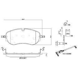 Brake Pad Set BREMBO P85194 OE Ref 1EA698151C
