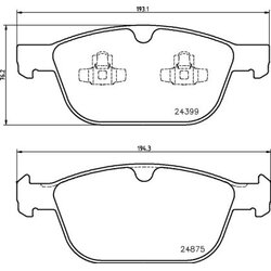 Brake Pad Set BREMBO P86023 OE Ref 307939430