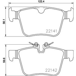 Brake Pad Set BREMBO P86029 OE Ref J9C17943