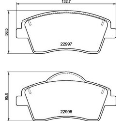 Brake Pad Set BREMBO P86033 OE Ref 314714090