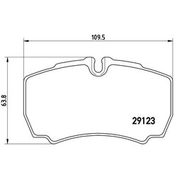 Brake Pad Set BREMBO PA6023 OE Ref 42470841