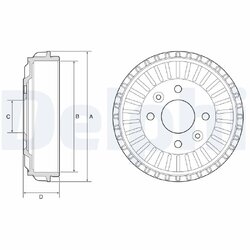Brake Drum DELPHI BF594 OE Ref 432001458R