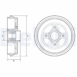 Brake Drum DELPHI BFR626 OE Ref 432021872R