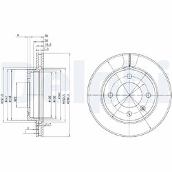 Brake Disc DELPHI BG2273 OE Ref 1619208