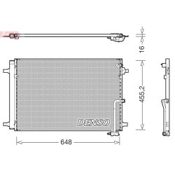 Condenseur de climatisation DENSO DCN02042 pour AUDI A8 OE 4H0260401C