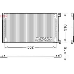 AC Condenser DENSO DCN09040 OE Ref 46758005