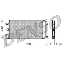 AC Condenser DENSO DCN09042 OE Ref 51758873