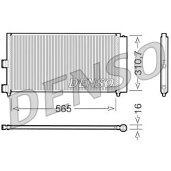 AC Condenser DENSO DCN09070 OE Ref 51732993